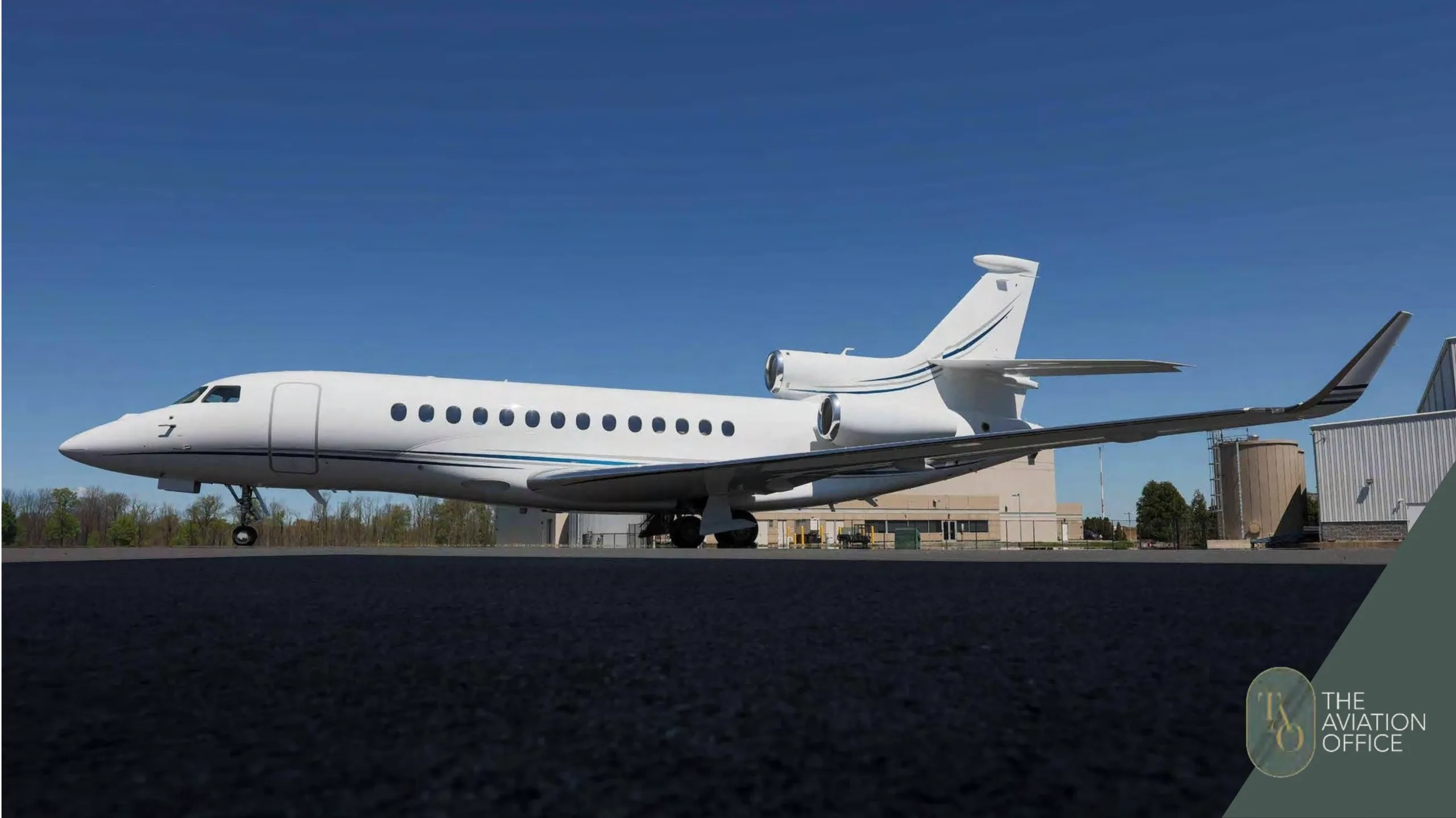 Marketing image of a 2013 Dassault Falcon 7X.