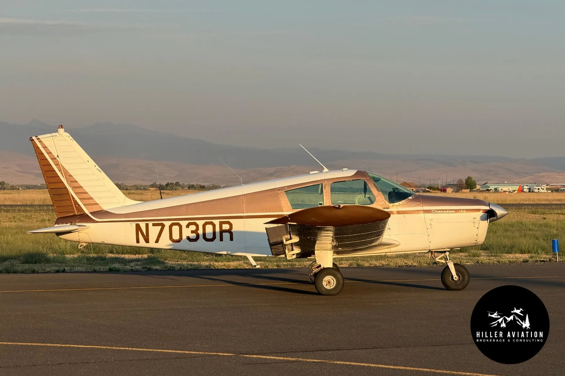 Exterior view of a 1966 Piper PA-28 Cherokee.