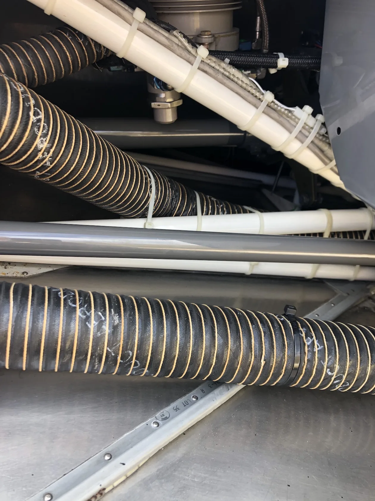 Engine detail of a 2004 Robinson R44 Raven II.