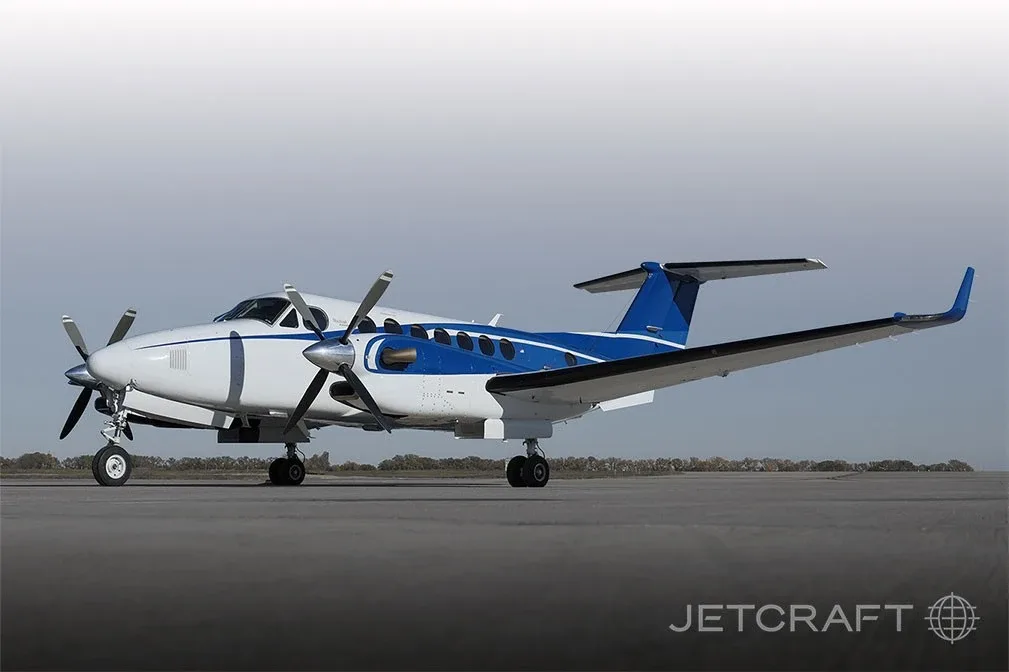 Exterior view of a 2016 Beechcraft King Air 350i.