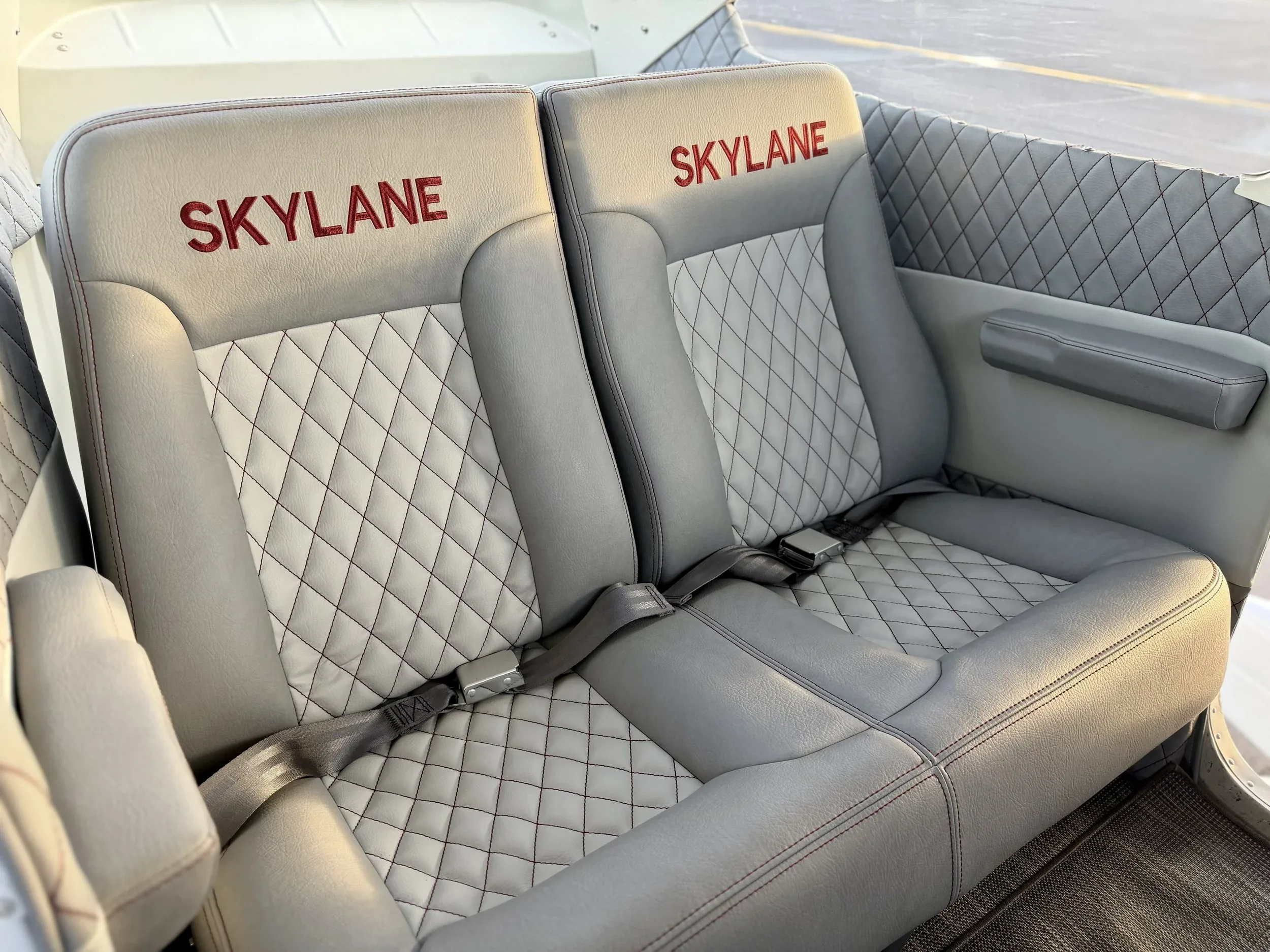 Cabin interior of a 1972 Zane Co Aero 182P SKYLANE.