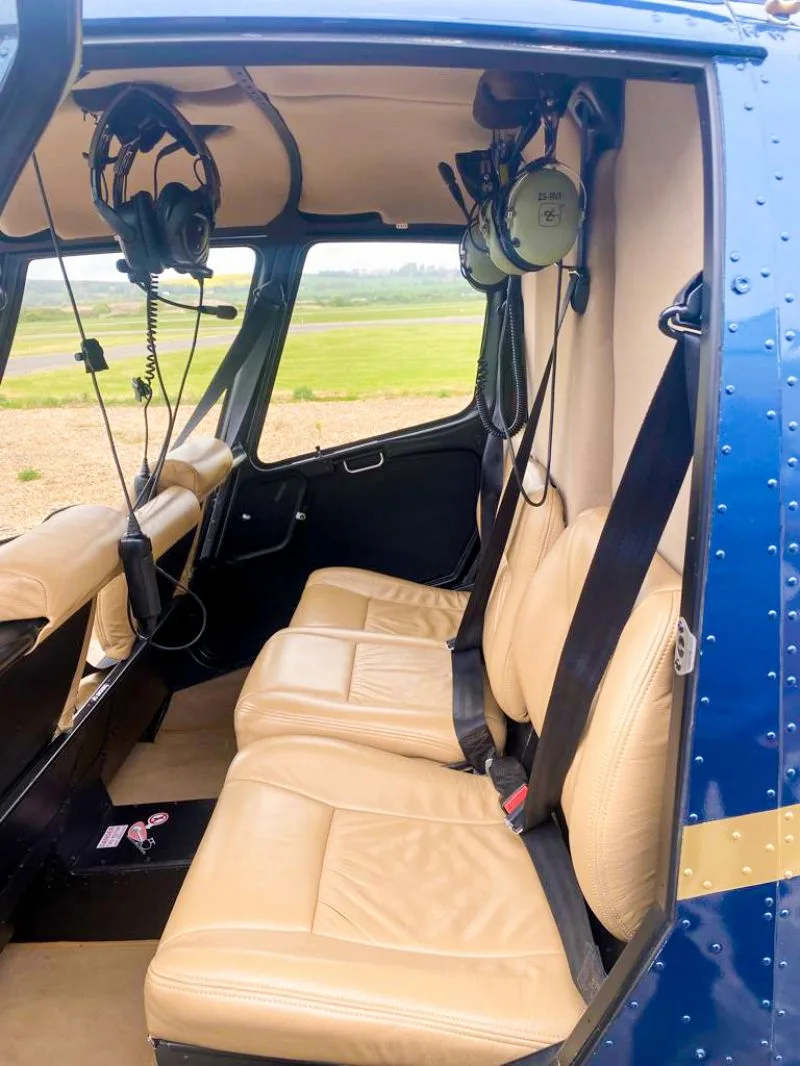 Cabin interior of a 2011 Robinson R66.