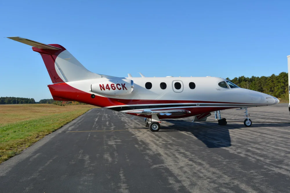 Exterior view of a 2006 Hawker Premier IA.