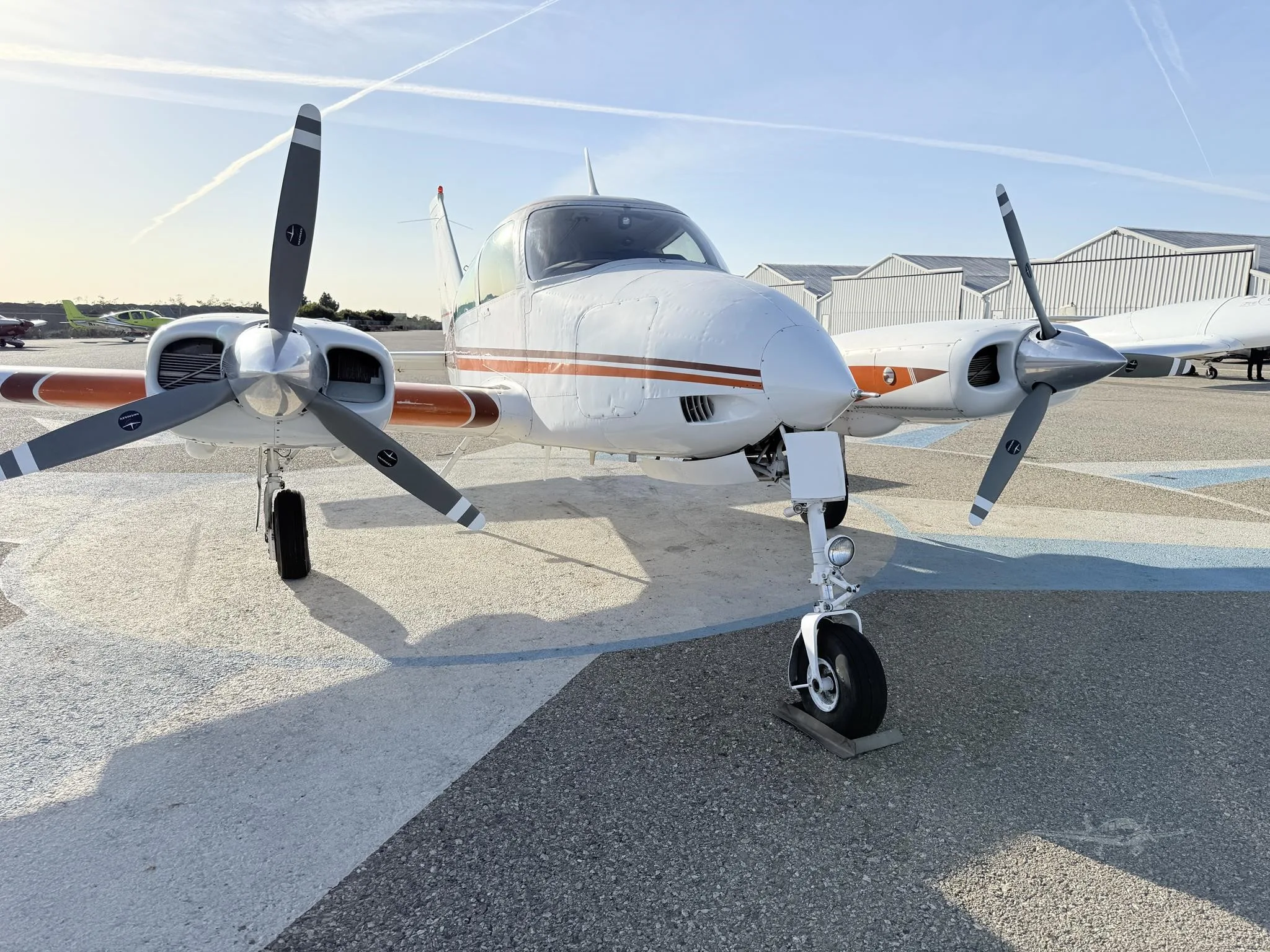Exterior view of a 1966 CESSNA 310K, N7098L.