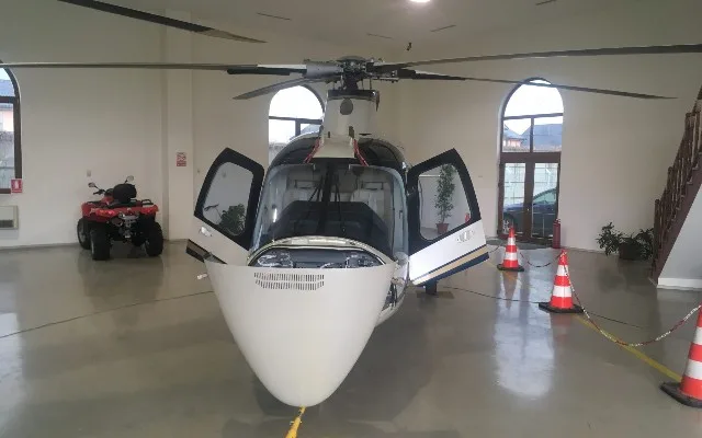Exterior view of a 2006 Agusta A109E, YR-TIE.