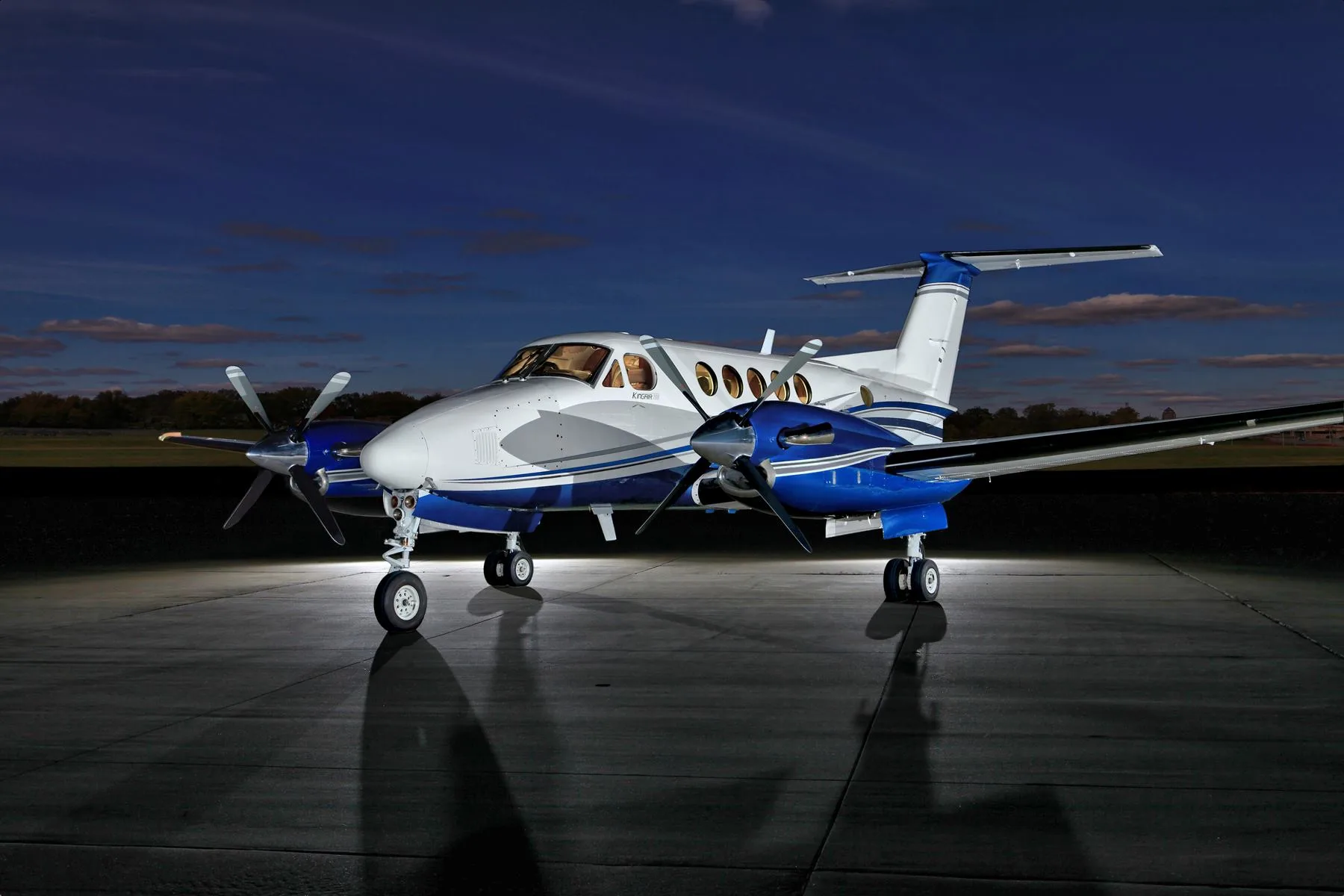 Marketing image of a Beechcraft King Air 200.