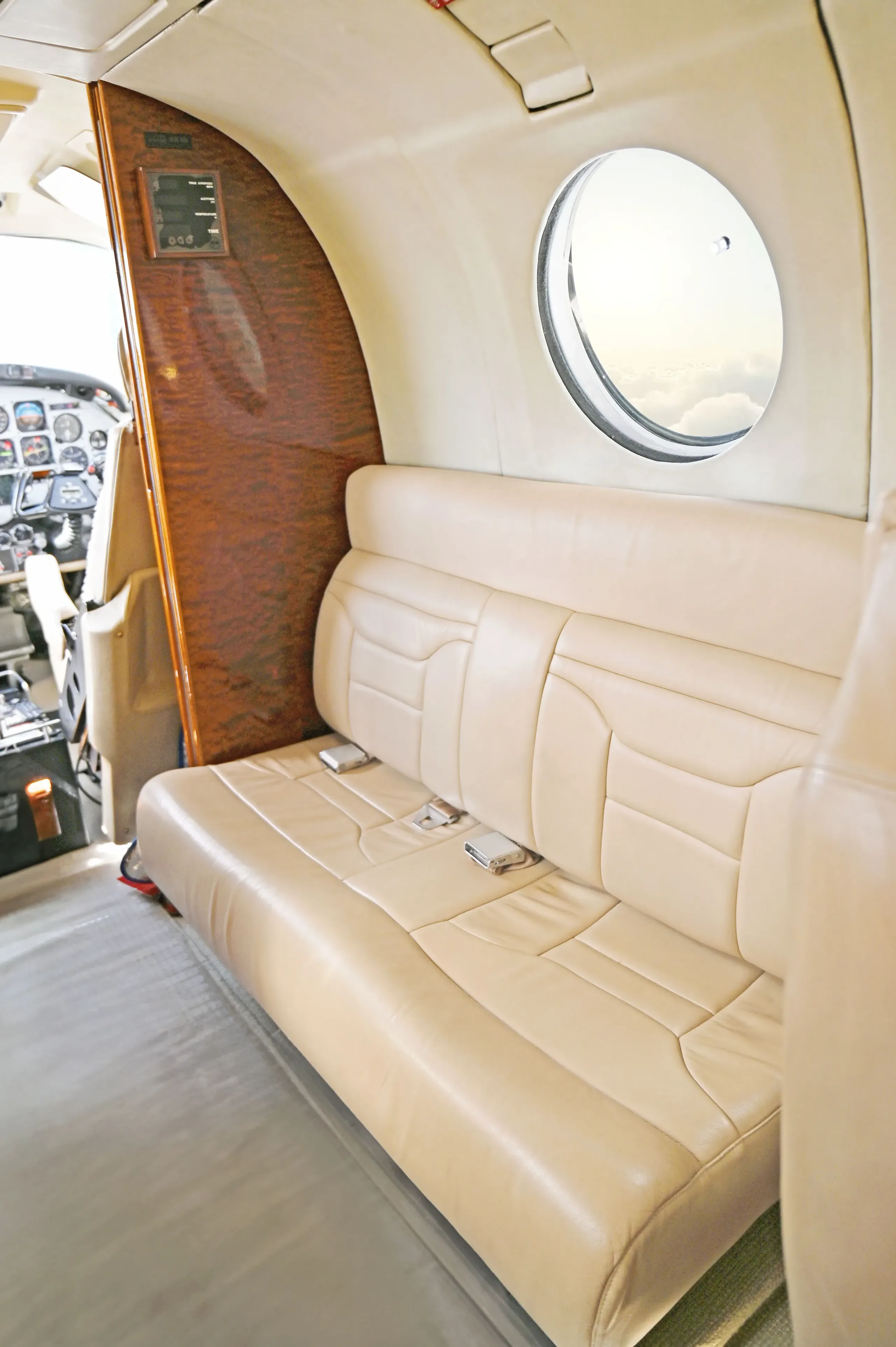 Cabin interior of a 1985 Beechcraft King Air 300 SN.