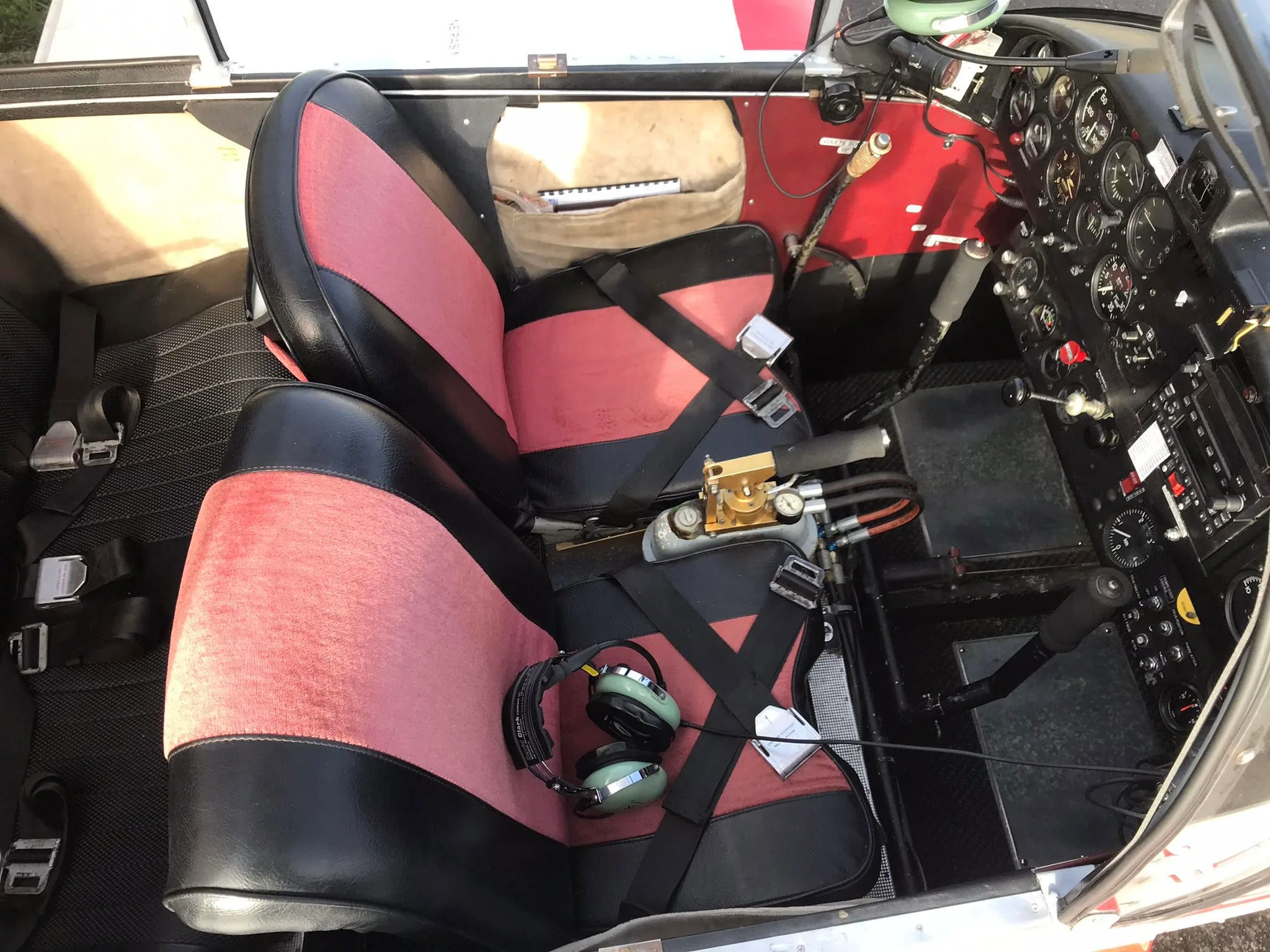 Cockpit and instrument panel of a 1966 Jodel D.140 Mousquetaire.