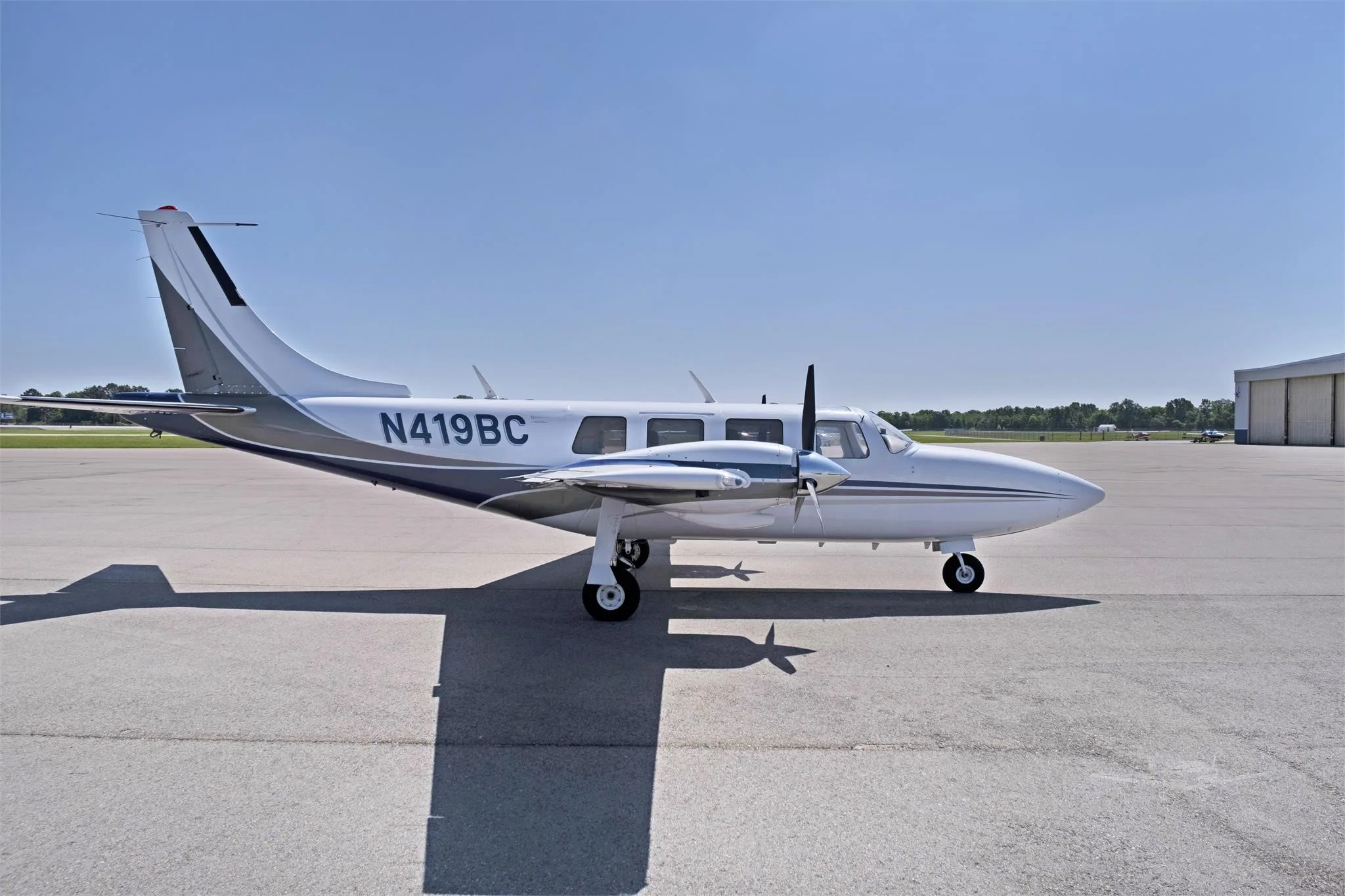 Exterior view of a 1982 PIPER AEROSTAR, N419BC.