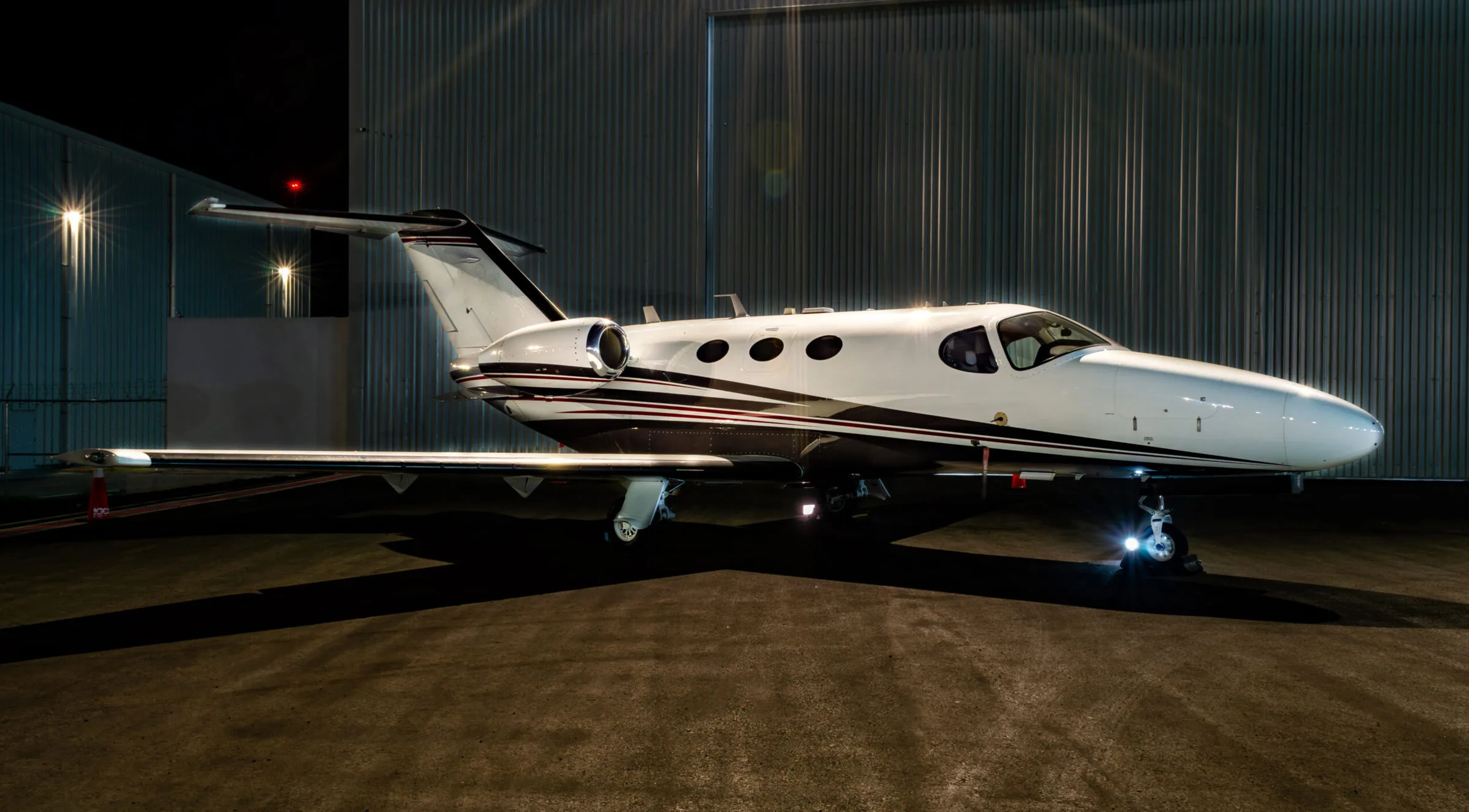 Exterior view of a 2008 Cessna Citation Mustang.