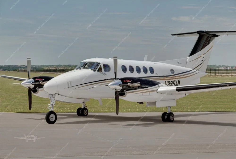 Exterior view of a 1983 Beechcraft KING AIR B200 Turboprop Aircraft.