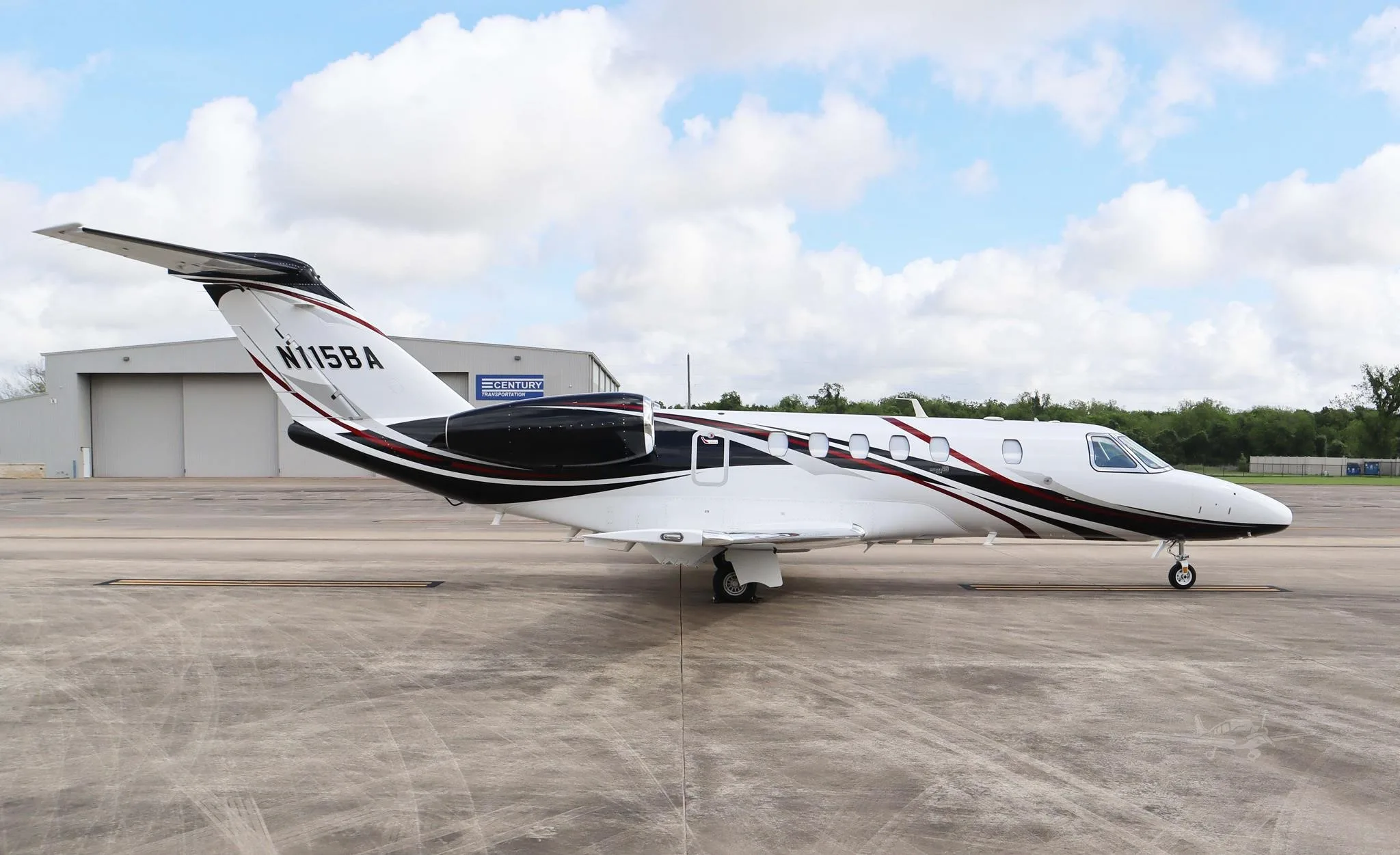 Exterior view of a 2021 CESSNA CITATION CJ4 GEN 2, N887BA.