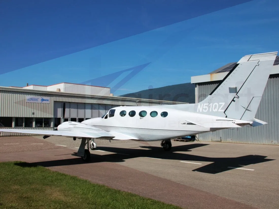 Exterior view of a 1982 Cessna 421.