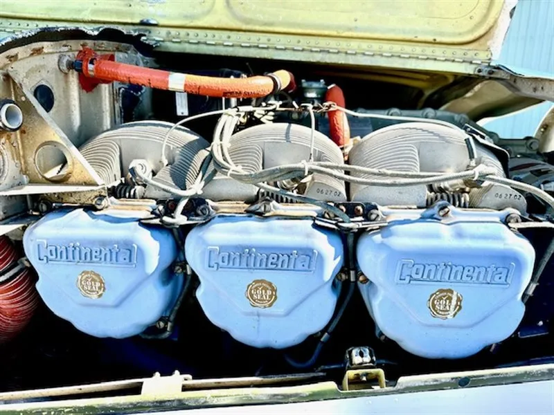Engine detail of a 1979 Beechcraft A36.