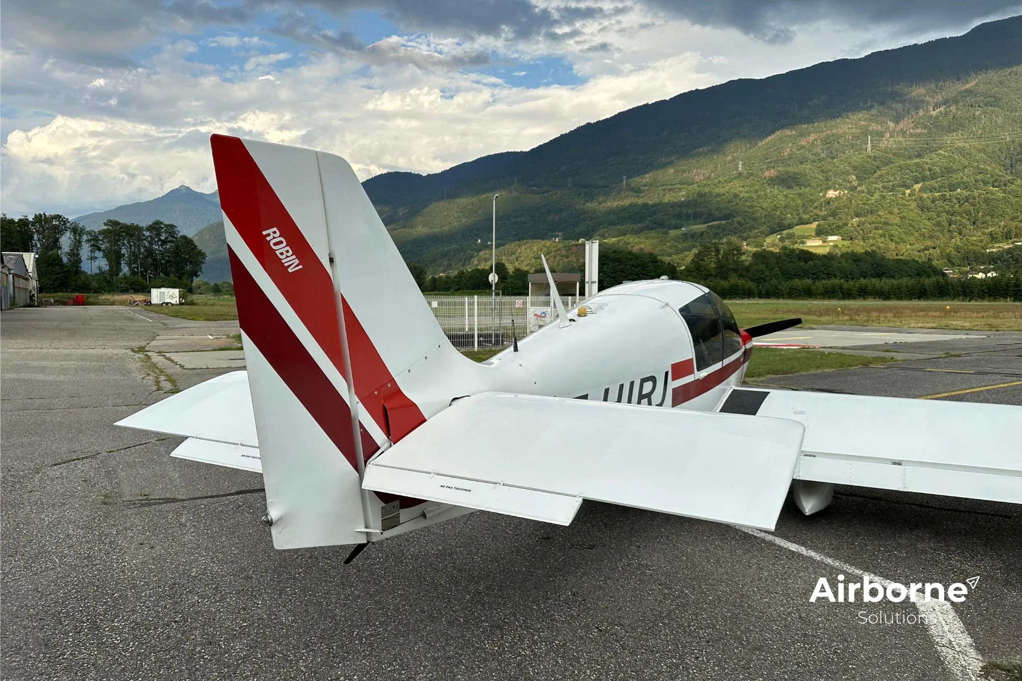 Marketing image of a 1981 Robin/ Apex DR400-120.