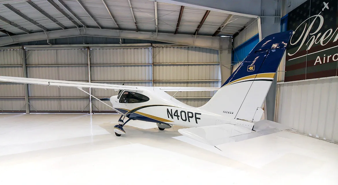 Exterior view of a 2022 Tecnam P2010.