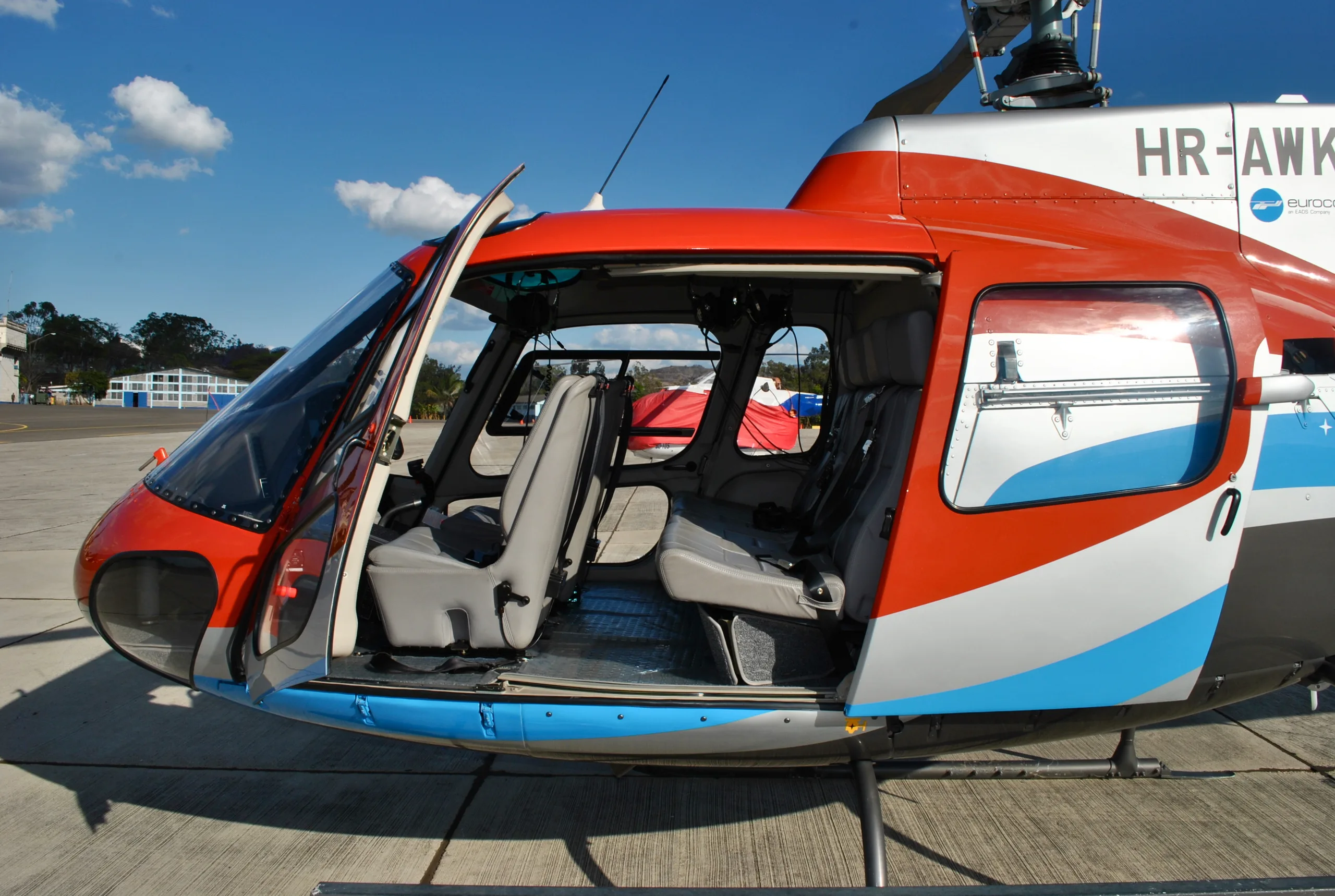 Cockpit and instrument panel of a 2010 Eurocopter as 350b 2 ecureuil sn 4883.