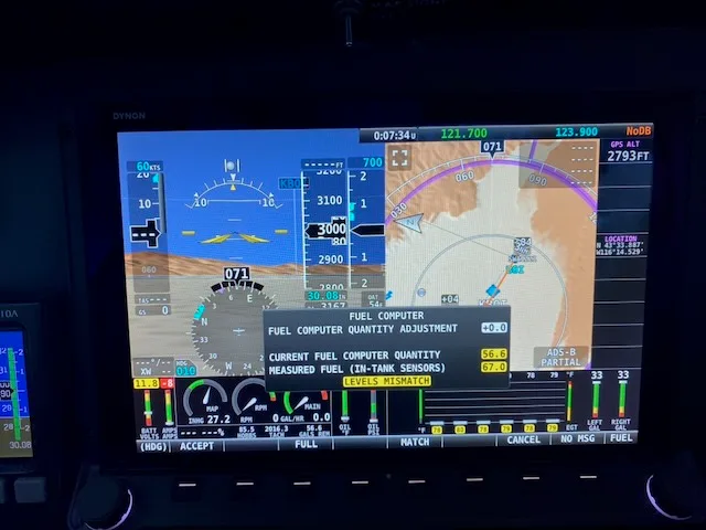 Avionics suite of a 1977 Cessna 182Q.