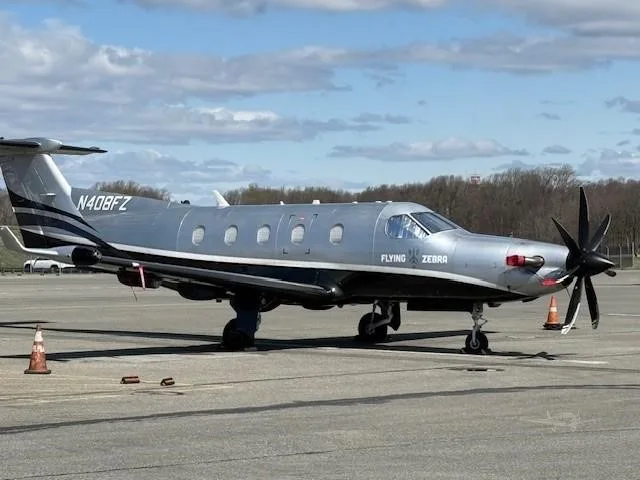 Exterior view of a 2005 PILATUS PC-12/45, N408FZ.