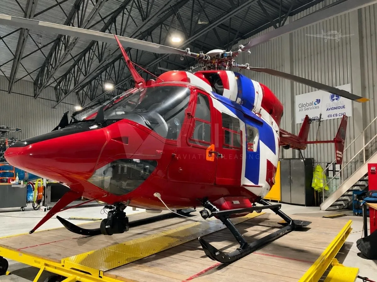Exterior view of a EUROCOPTER BK117 B-2.