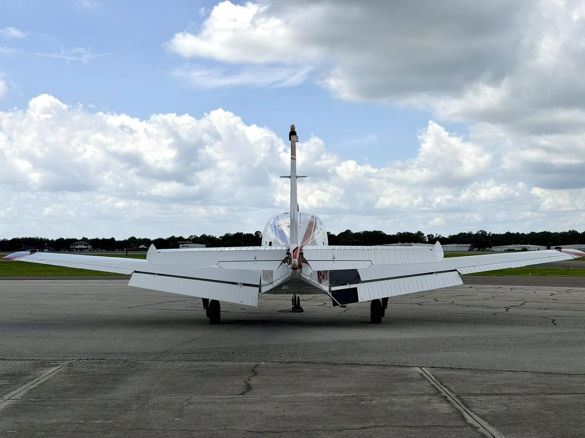 Exterior view of a 1980 BEECHCRAFT A36 BONANZA, N614MM.