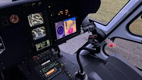 Cockpit and instrument panel of a 2026 AIRBUS H125.