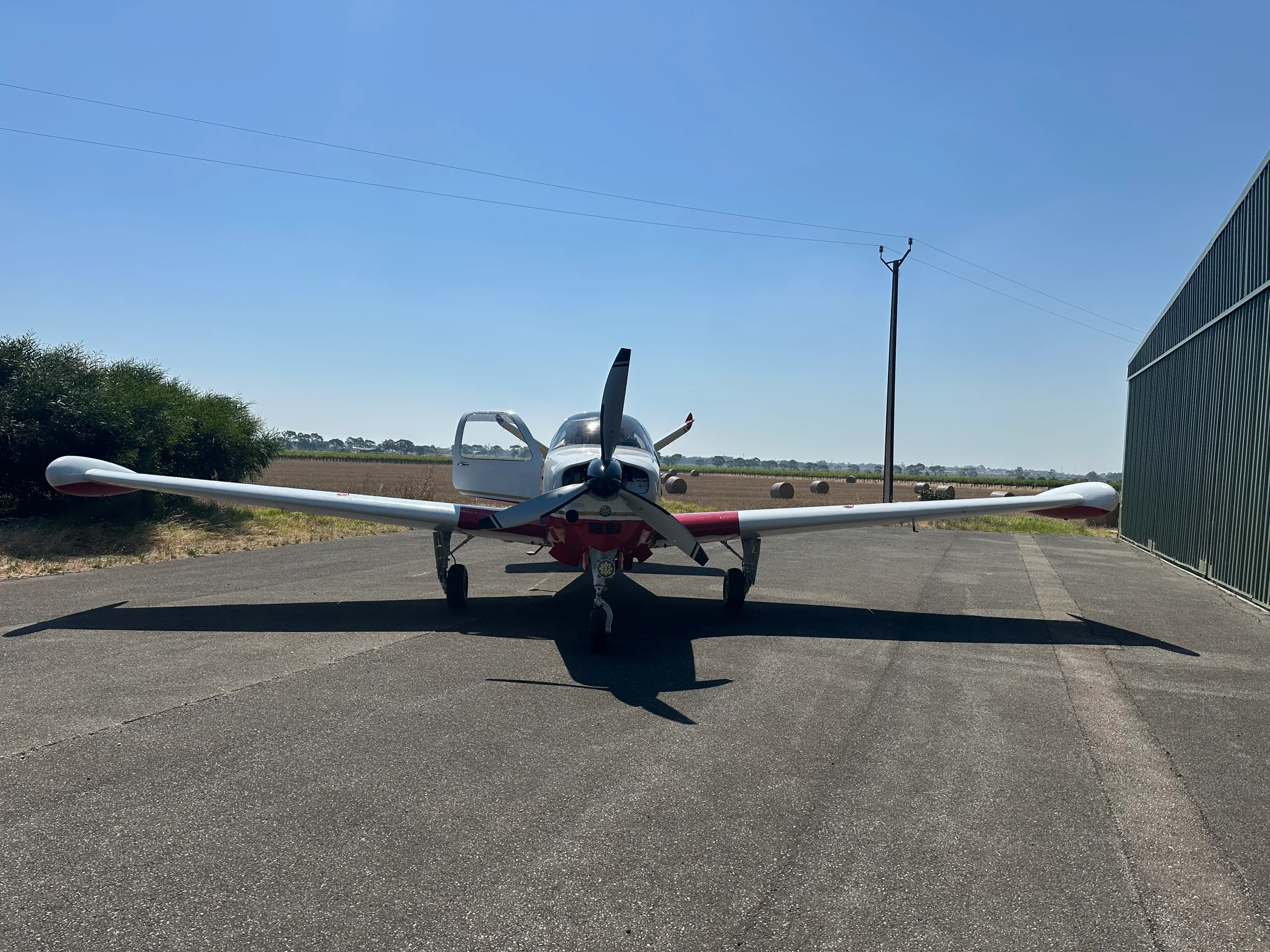 Exterior view of a 1966 Beechcraft Bonanza V35, VH-CFV.