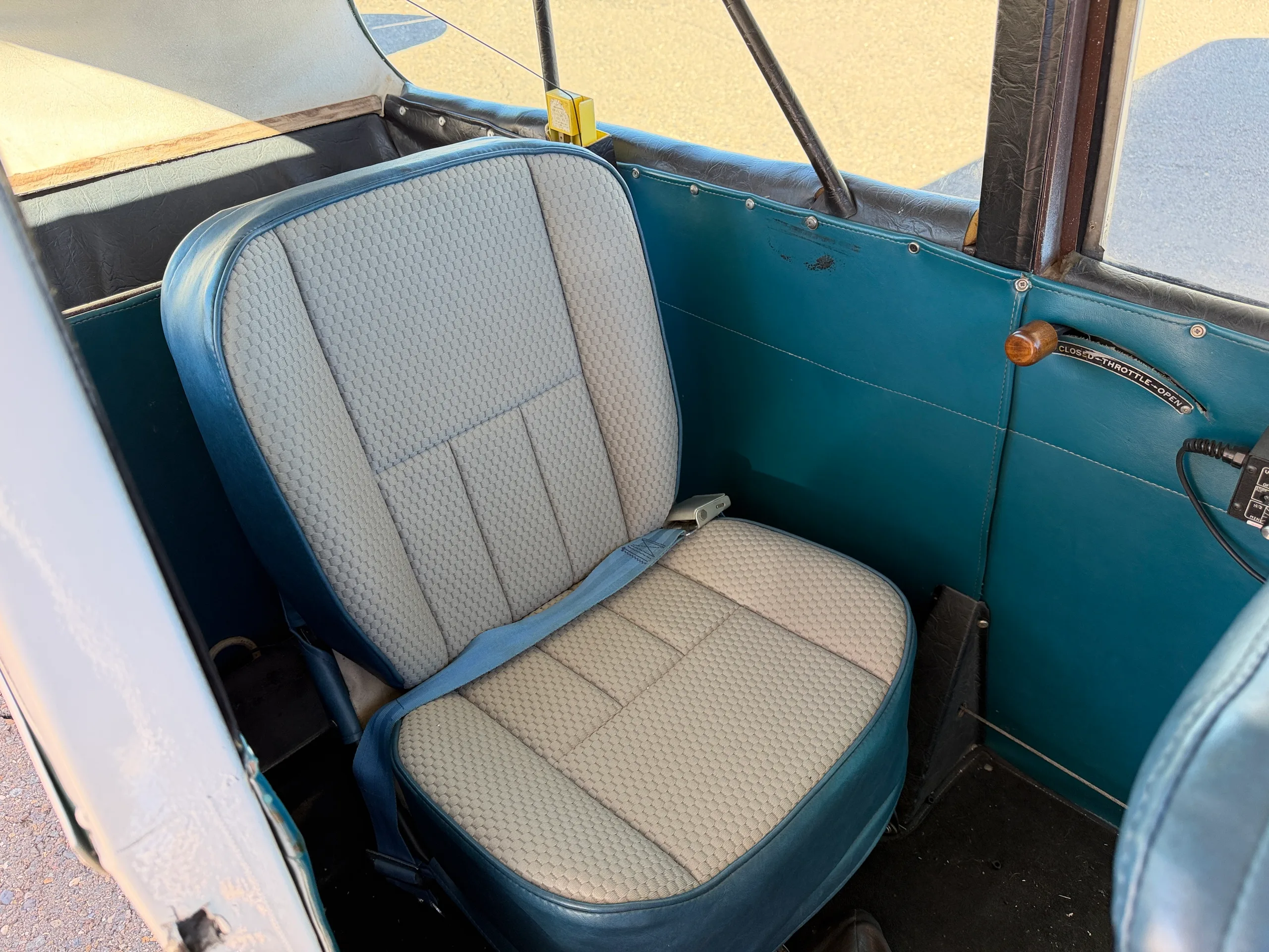 Cabin interior of a 1949 Aeronca 7AC.