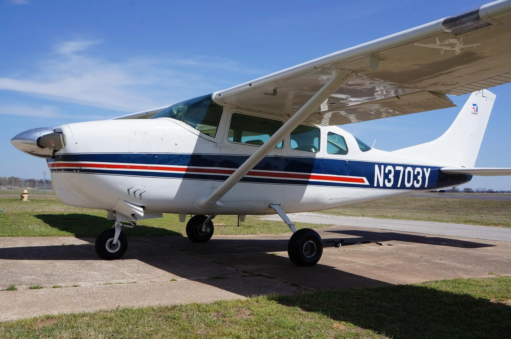 Exterior view of a 1963 CESSNA 210, N3703Y.