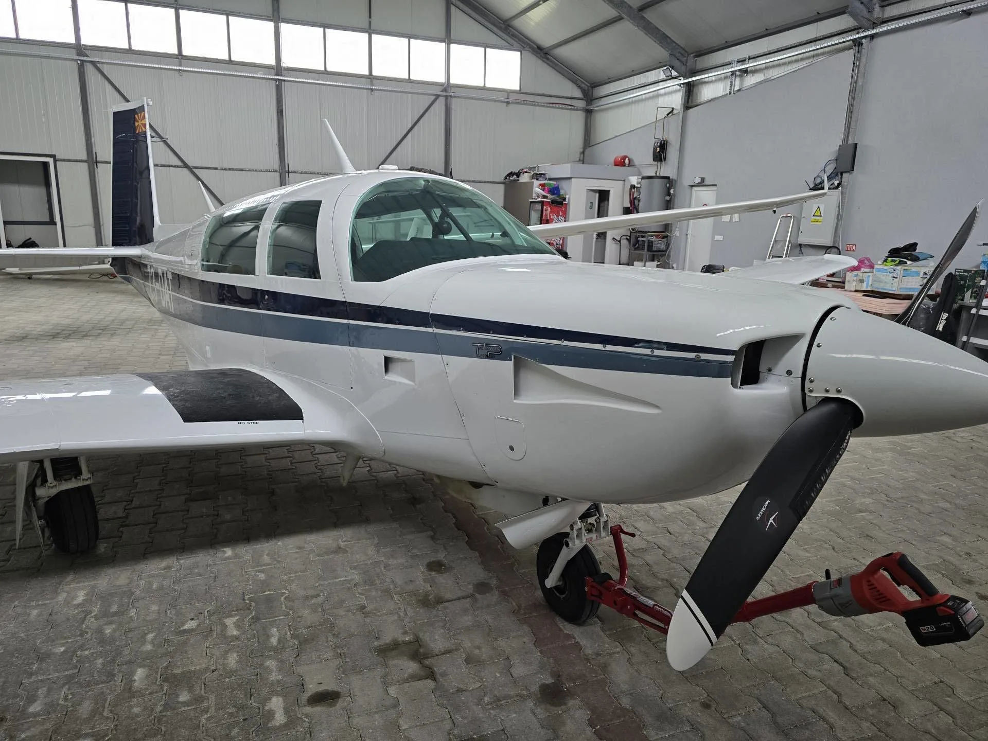 Exterior view of a 1981 Mooney M20K 231.