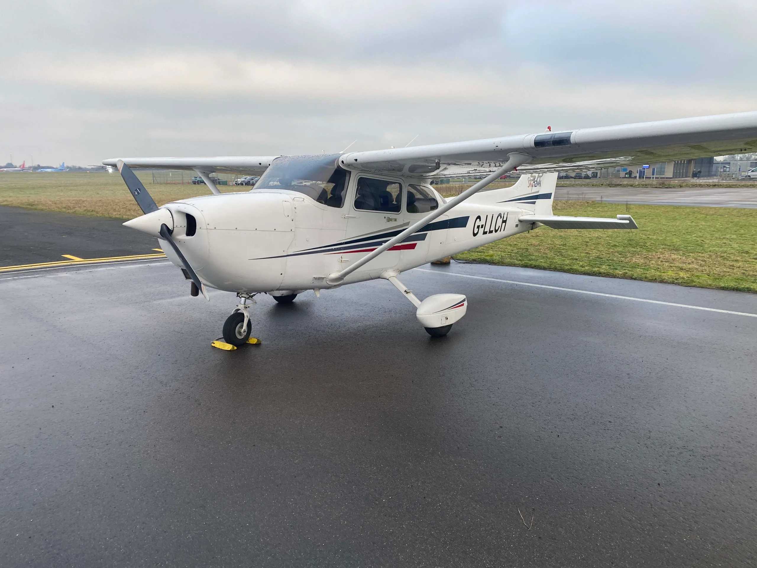 Exterior view of a 1965 Cessna F172G.