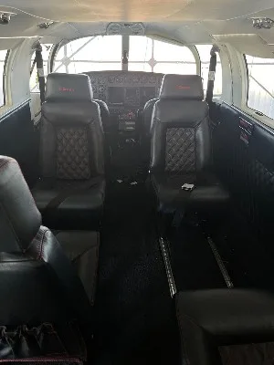 Cabin interior of a 1976 Cessna 402B.