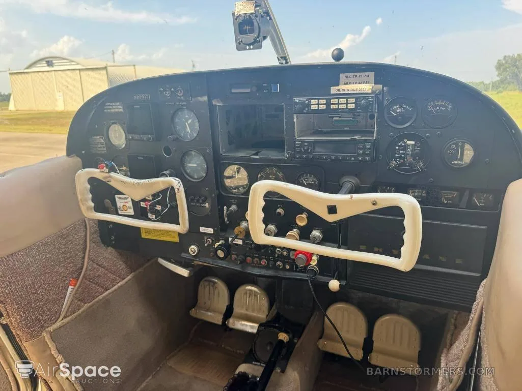 Cockpit and instrument panel of a 1961 Cessna 182D.