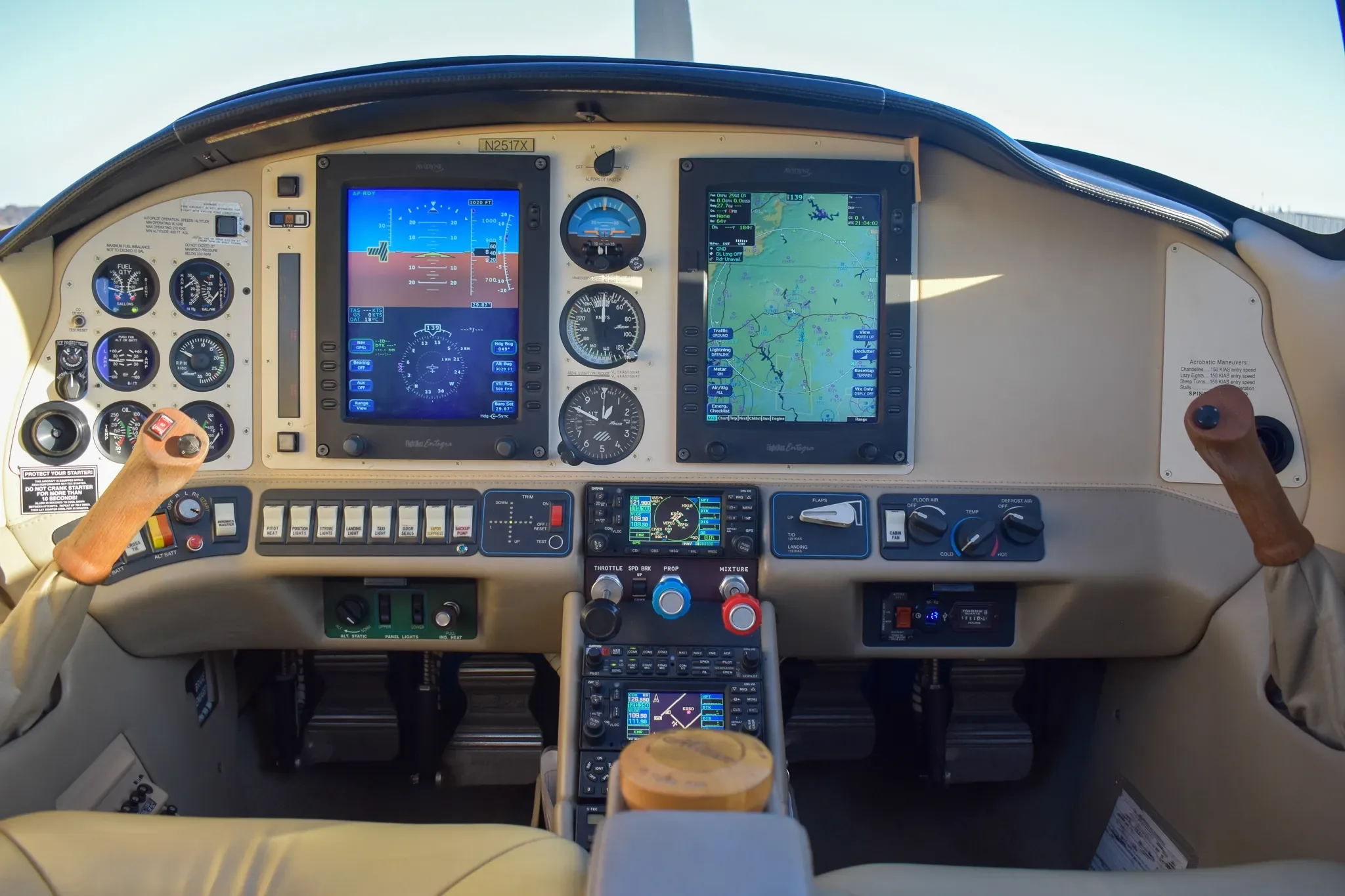Avionics suite of a 2005 Columbia.