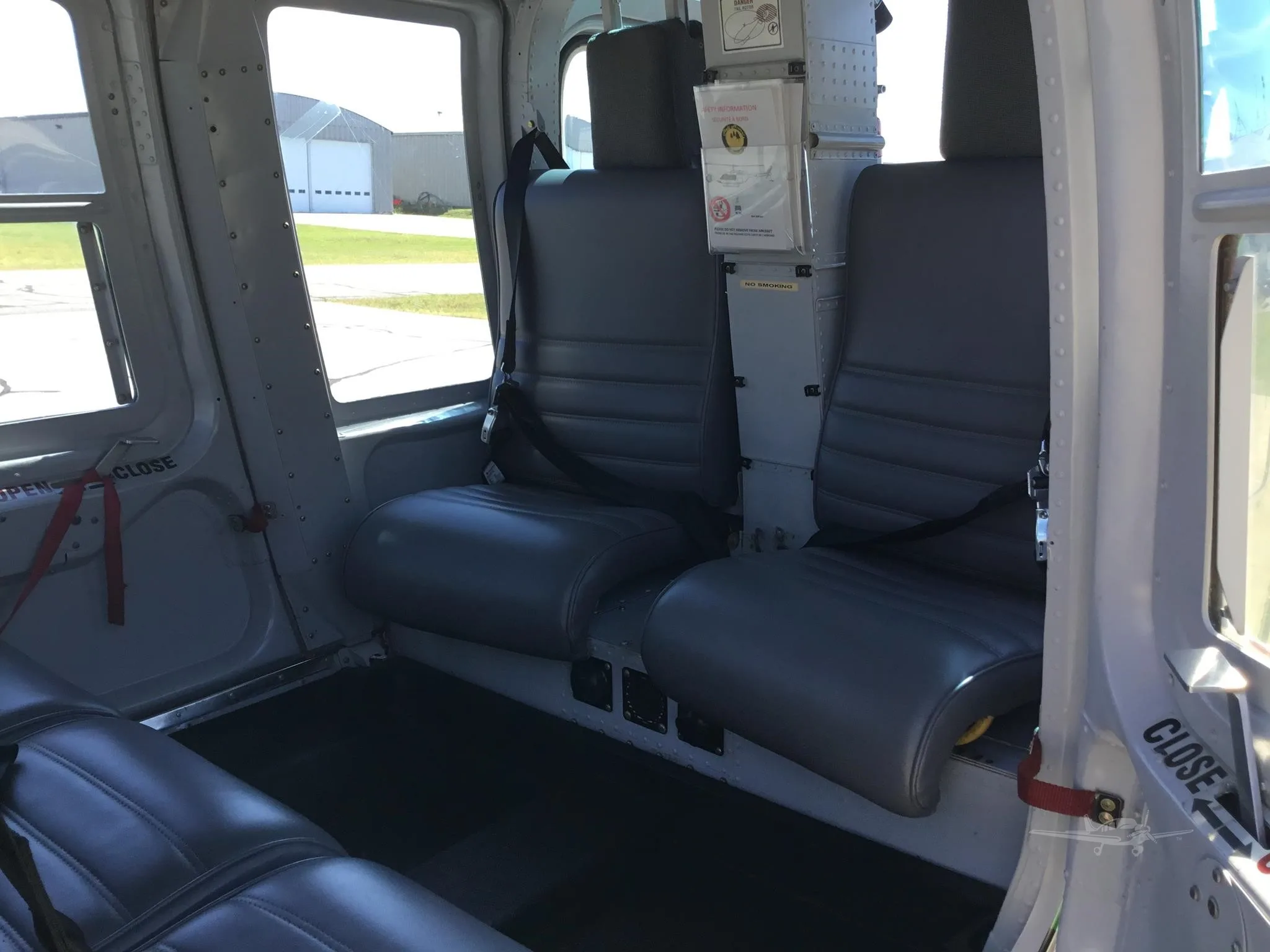 Cabin interior of a 1981 BELL 206L I/C30P.