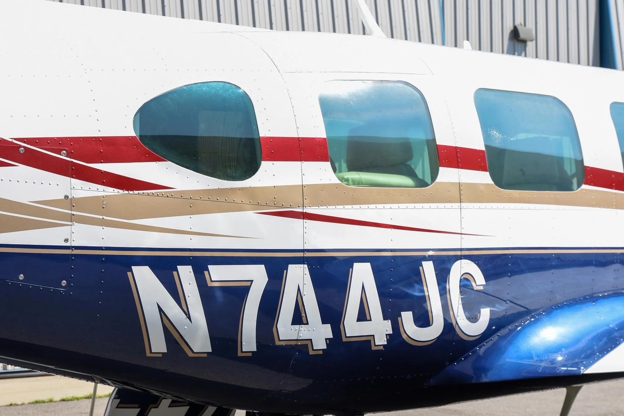 Exterior view of a 1979 PIPER NAVAJO CR, N744JC.