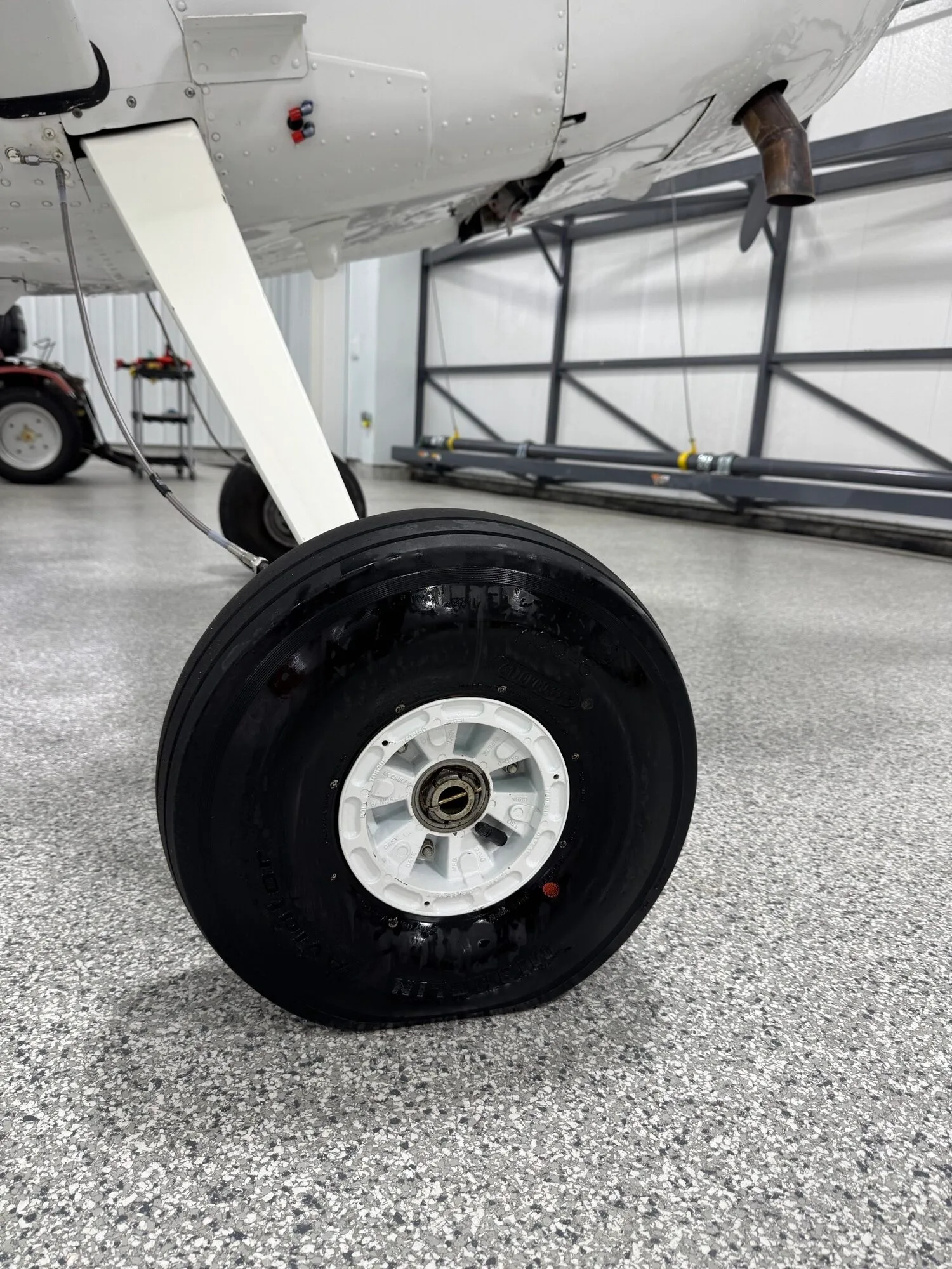 Engine detail of a 1973 Cessna 185 - Canadian Aircraft Sales.