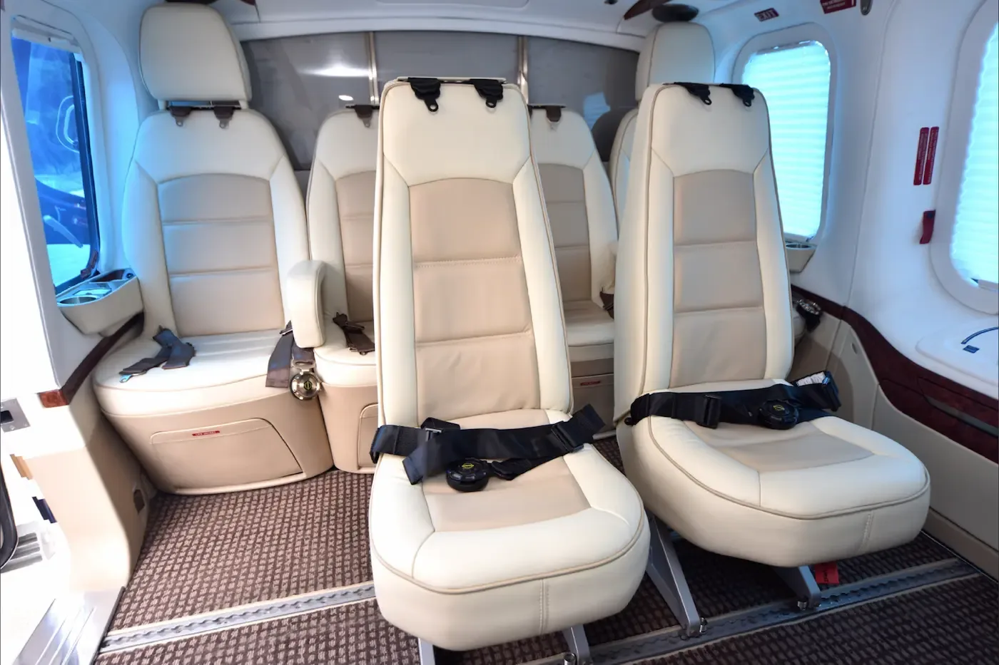 Cabin interior of a 2015 Leonardo AW139.