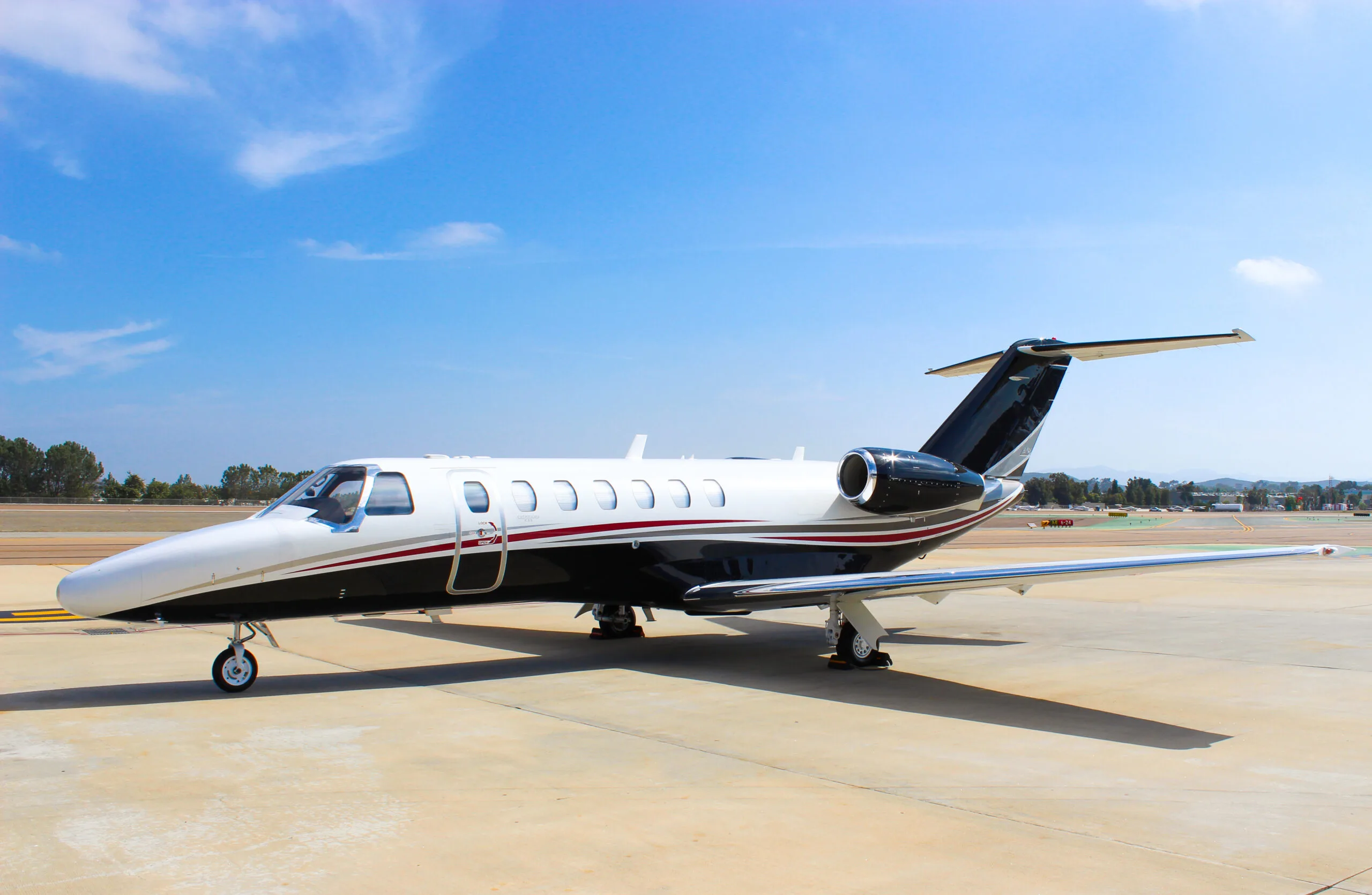 Exterior view of a 2008 Cessna Citation CJ3 N7SG - 50% Ownership Opportunity Latitude 33 Aviation.