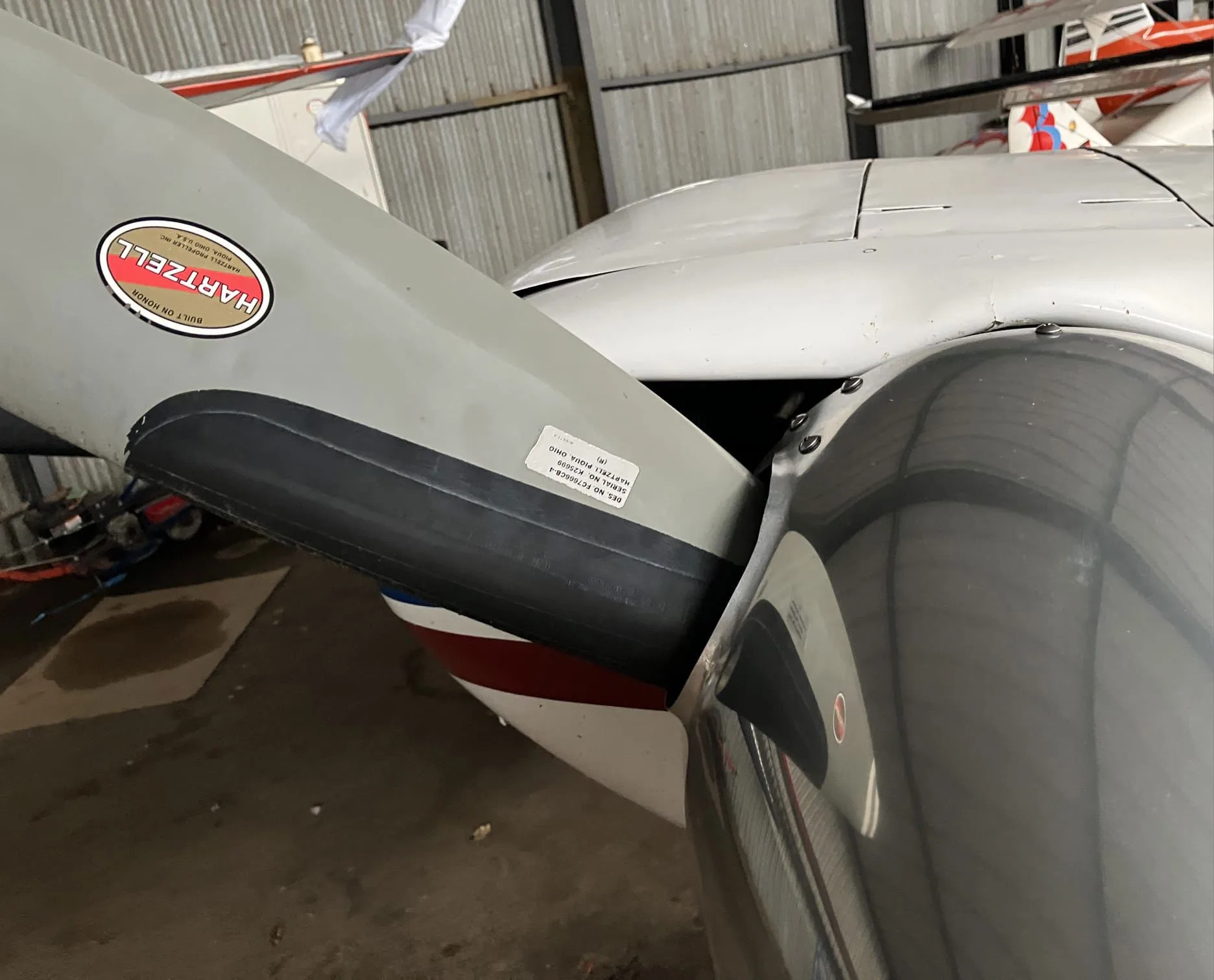 Engine detail of a 1964 Beechcraft 95 Travel Air Model 95.
