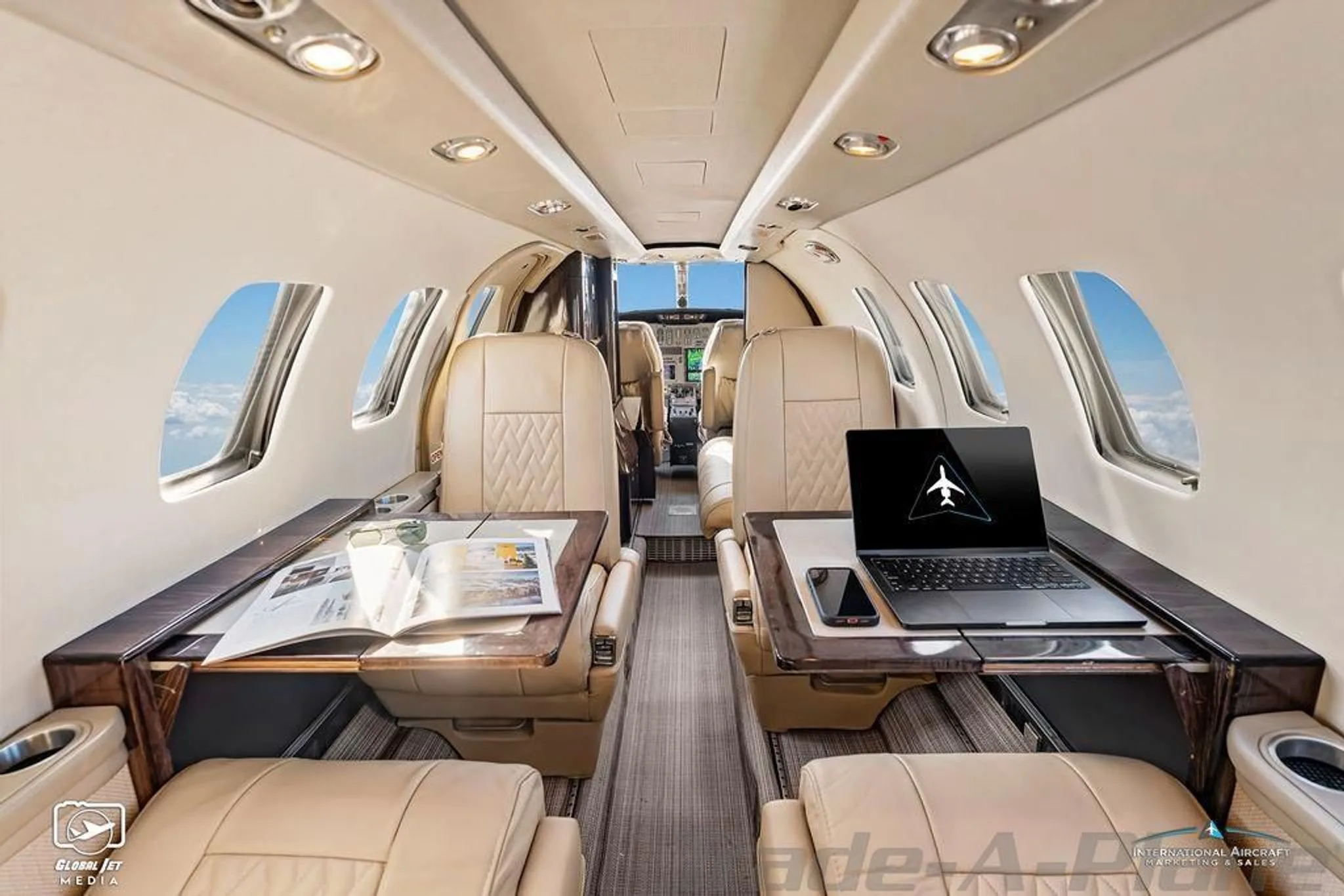 Cabin interior of a 1992 CESSNA CITATION II.