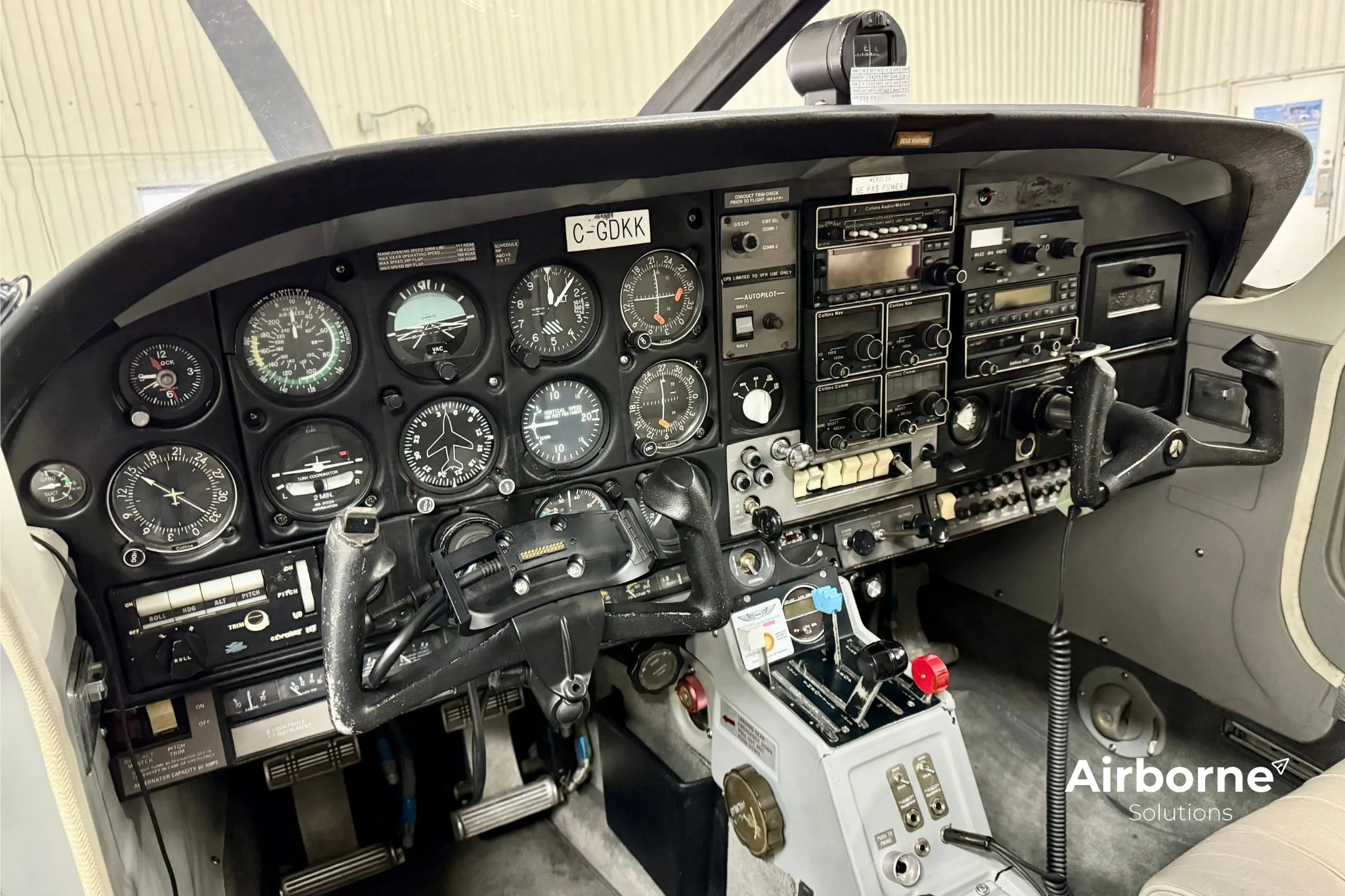 Cockpit and instrument panel of a 1978 Rockwell Commander 112TCA (Alpine Commander).
