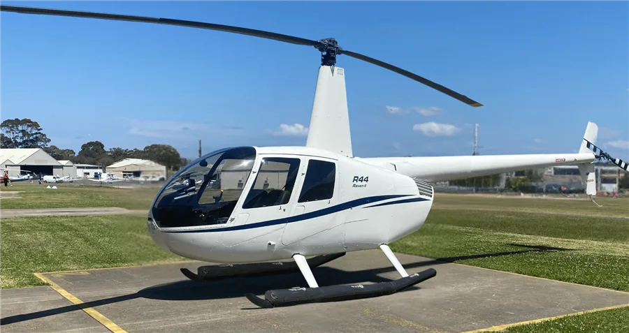 Exterior view of a 2025 Robinson R44 Clipper II - with pop out floats.