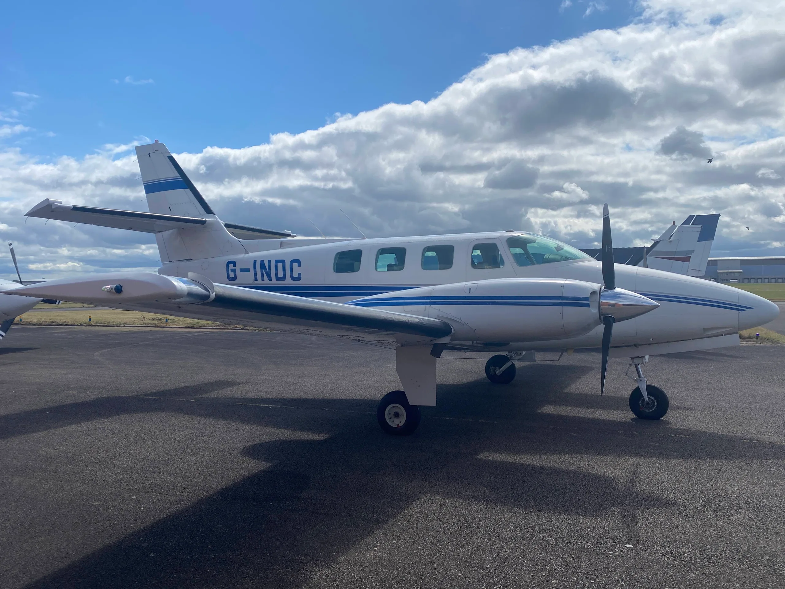 Exterior view of a 1965 Cessna F172G.