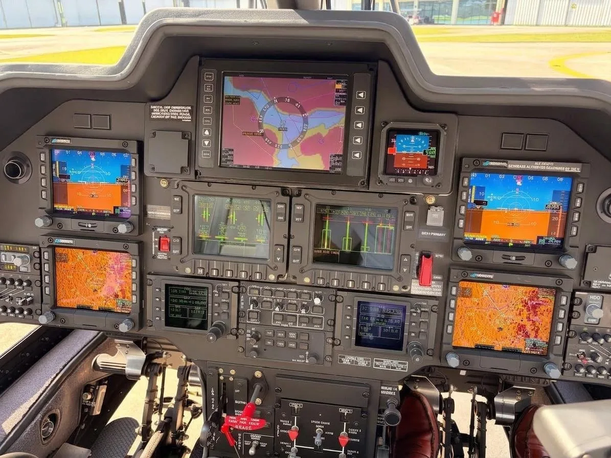 Avionics suite of a 2021 LEONARDO AW109SP GRANDNEW.