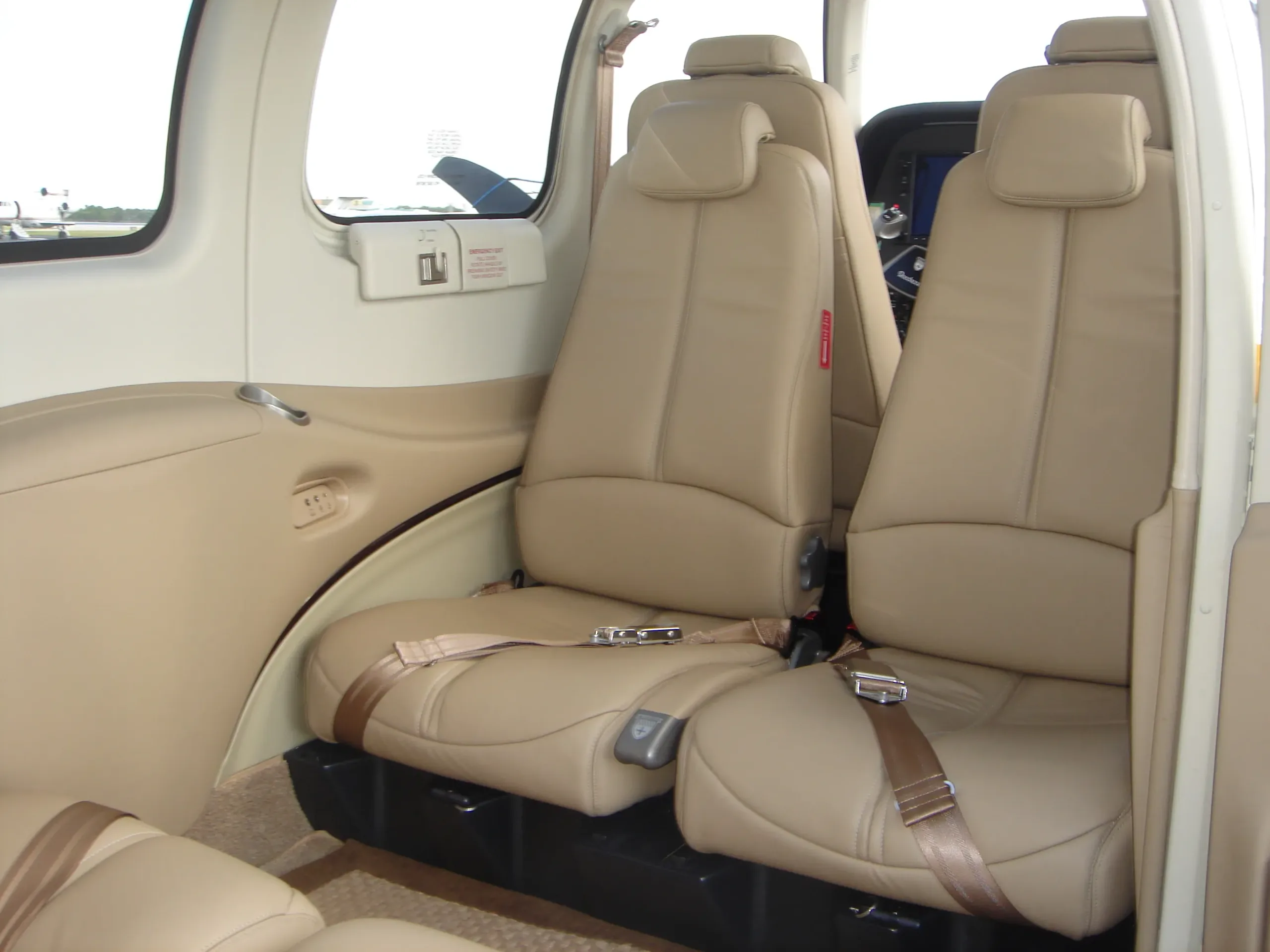 Cabin interior of a 2013 Beechcraft Baron G58.