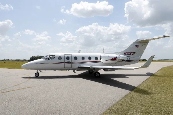 Marketing image of a 1992 Beech jet 400A.