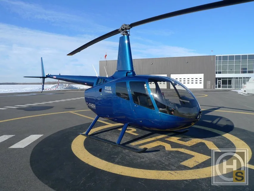 Exterior view of a 2022 Robinson R44 Raven I - August 2022, C-FAGJ.