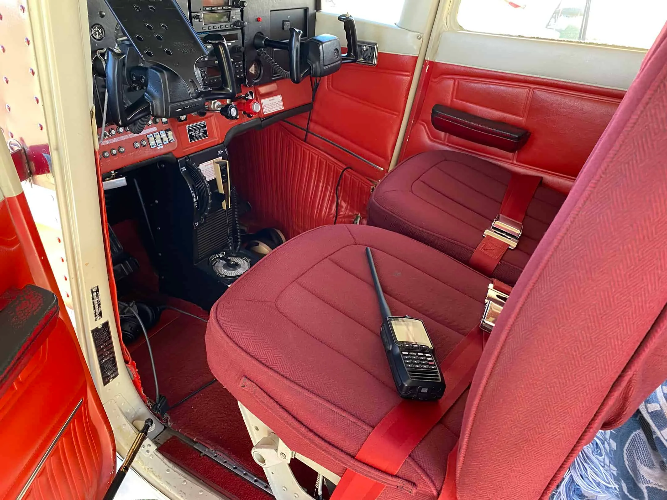 Cabin interior of a 1973 Cessna 172M SuperHawk.