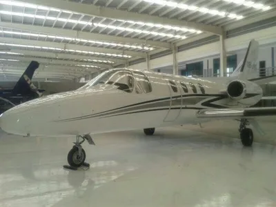 Exterior view of a 1974 Cessna C500, N199JK.